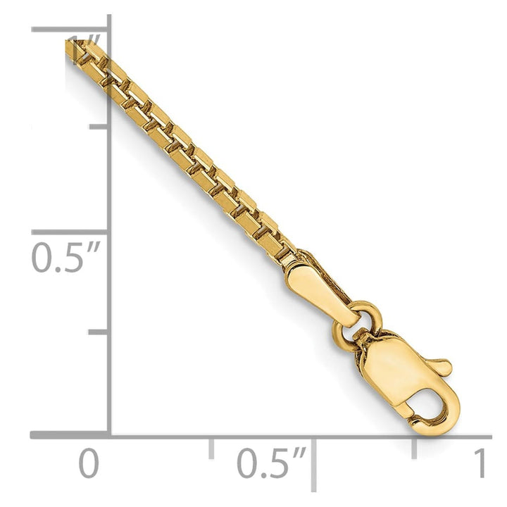 10K Yellow Gold 1.5 mm Box Anklet