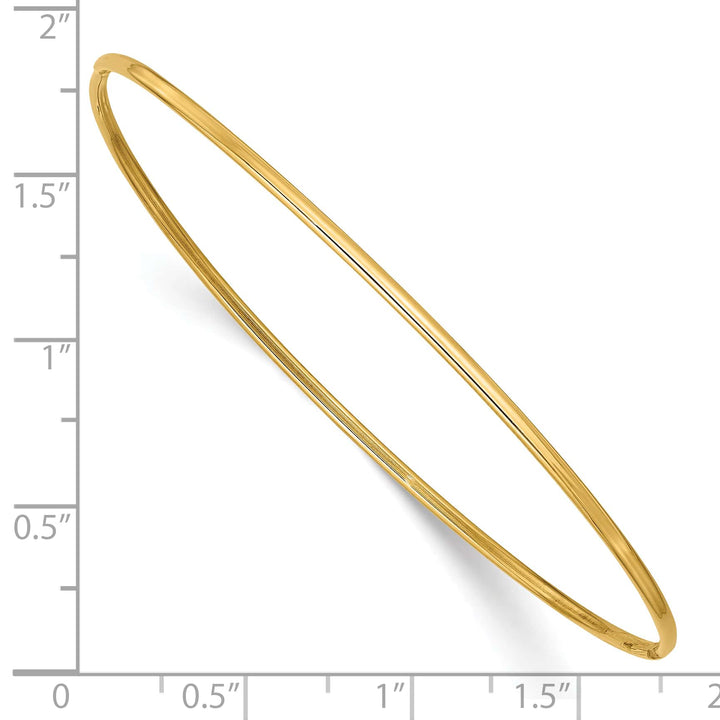10K Yellow Gold 1.5 mm Slip On Bangle