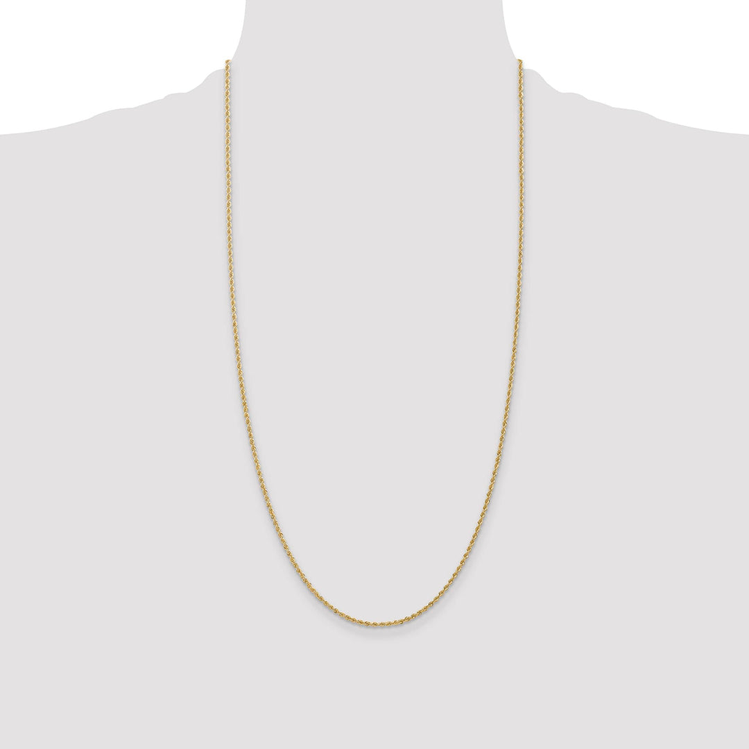 10K Yellow Gold 1.50mm Regular Rope Chain