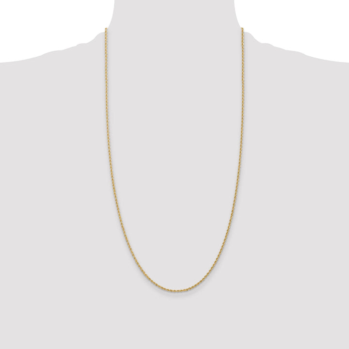 10K Yellow Gold 1.50mm Regular Rope Chain