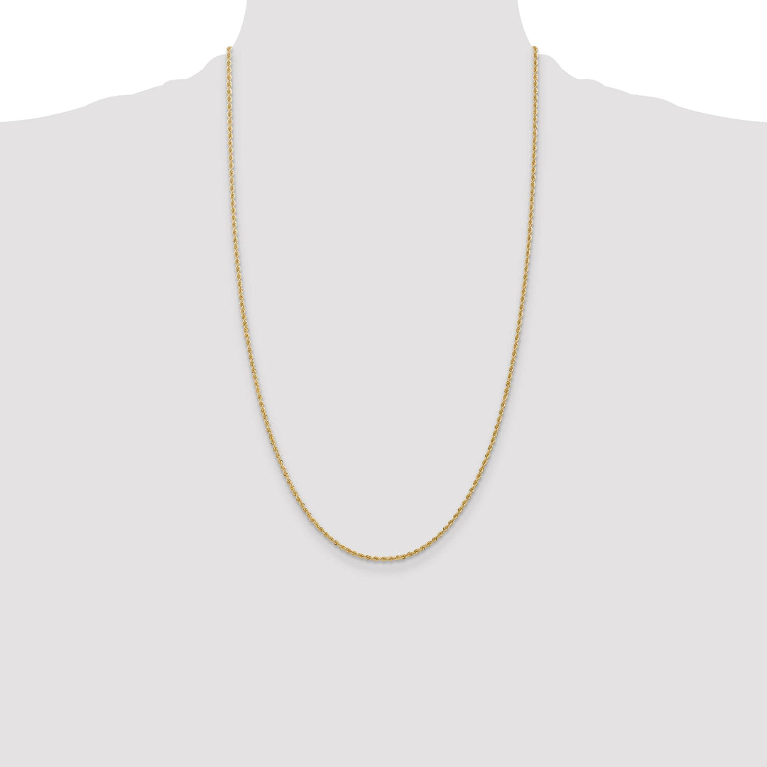 10K Yellow Gold 1.50mm Regular Rope Chain