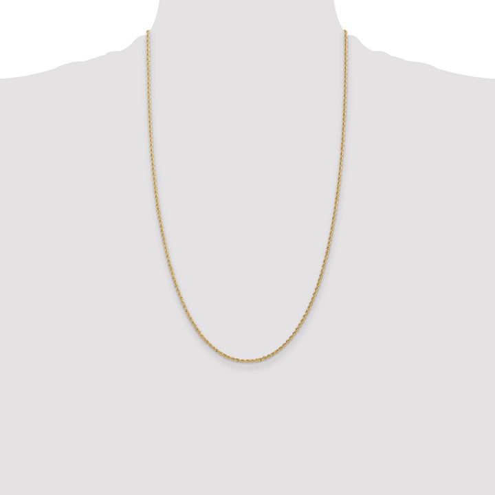10K Yellow Gold 1.50mm Regular Rope Chain