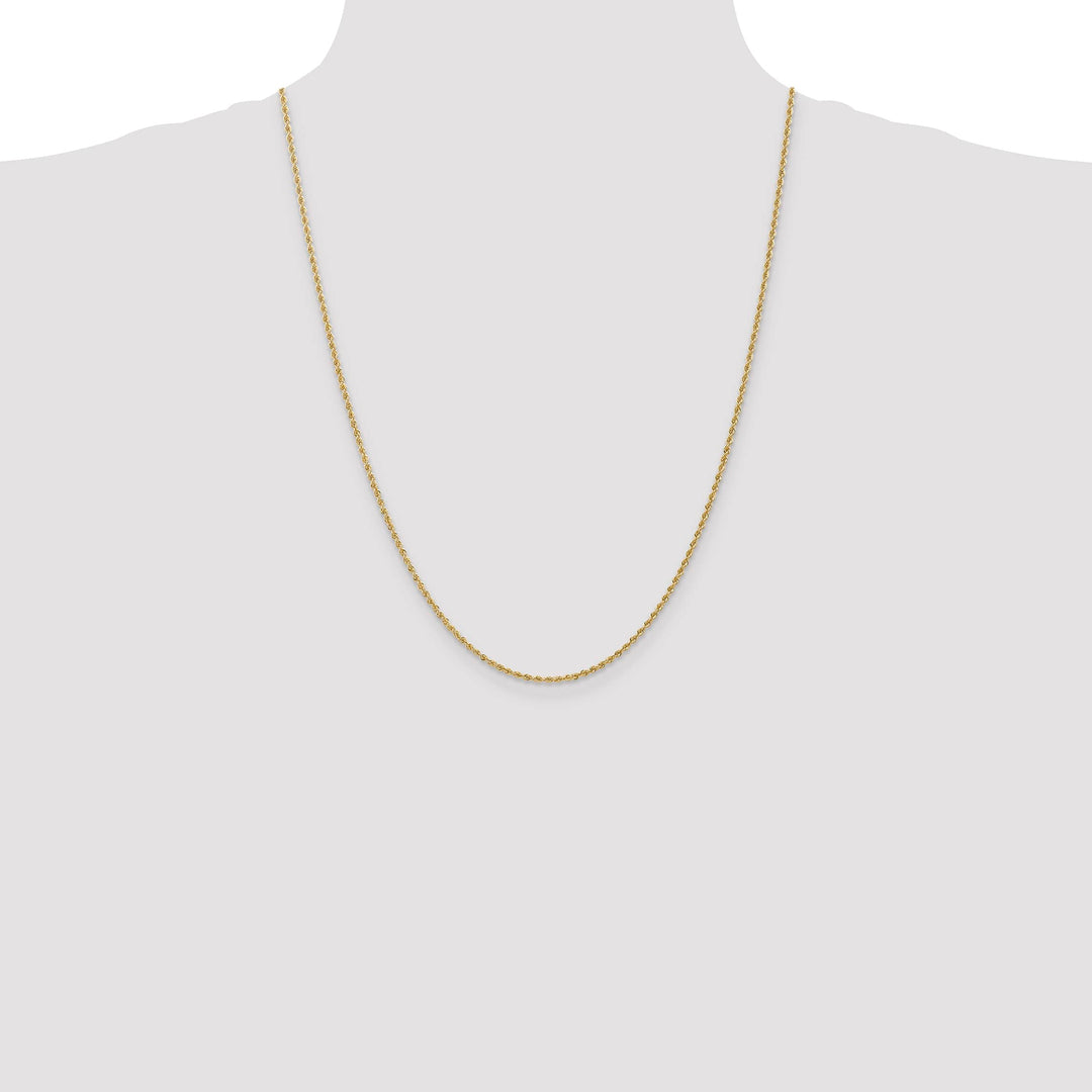 10K Yellow Gold 1.50mm Regular Rope Chain