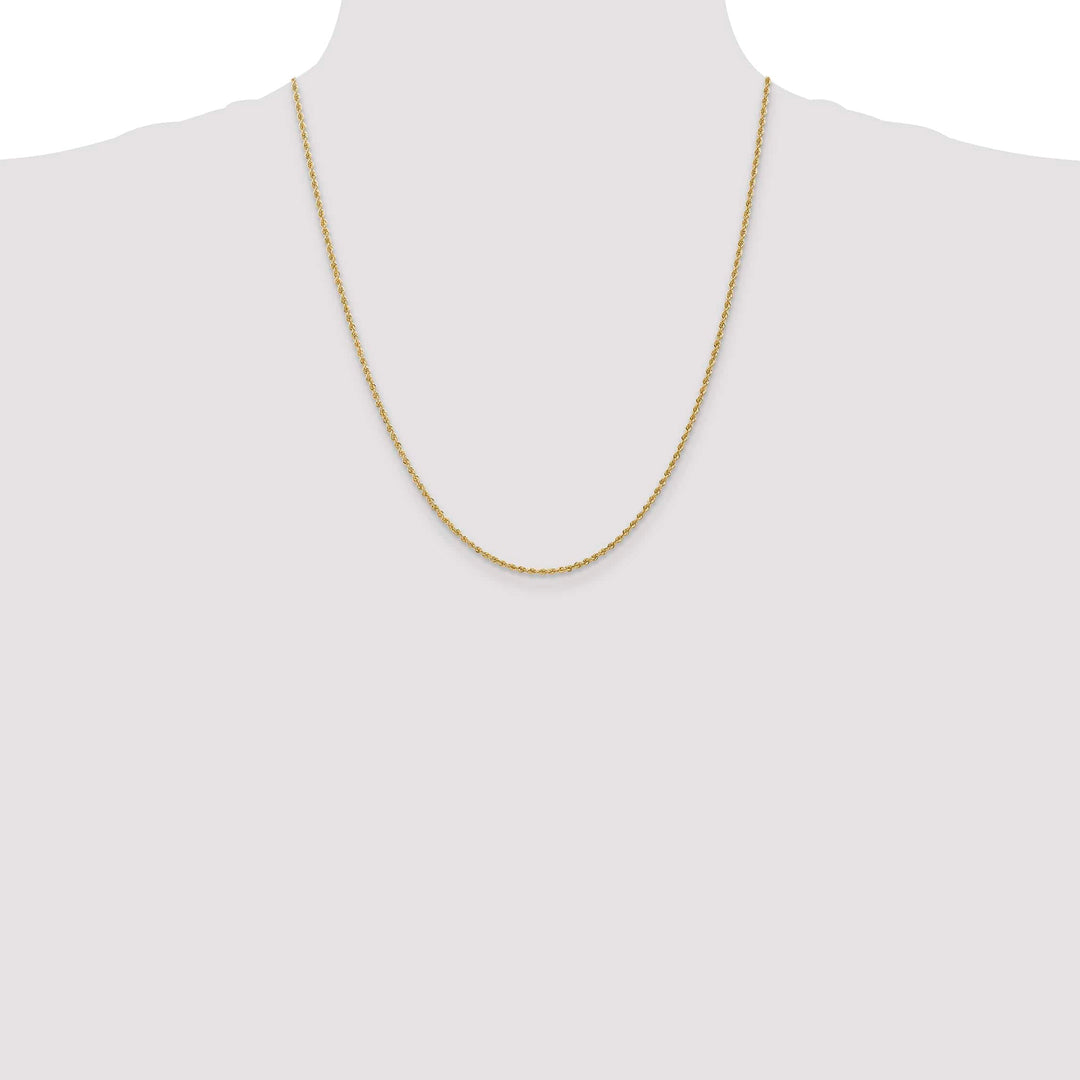 10K Yellow Gold 1.50mm Regular Rope Chain