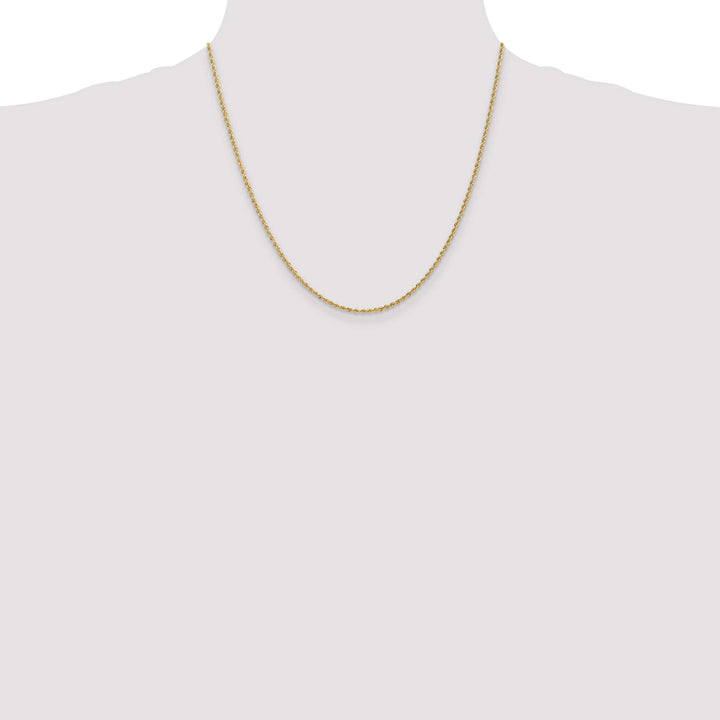 10K Yellow Gold 1.50mm Regular Rope Chain