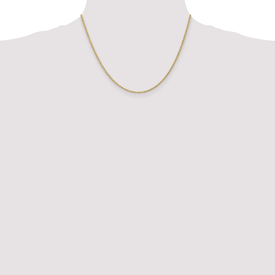10K Yellow Gold 1.50mm Regular Rope Chain