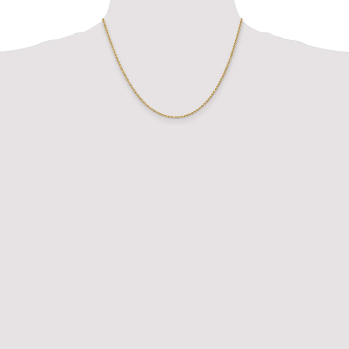 10K Yellow Gold 1.50mm Regular Rope Chain