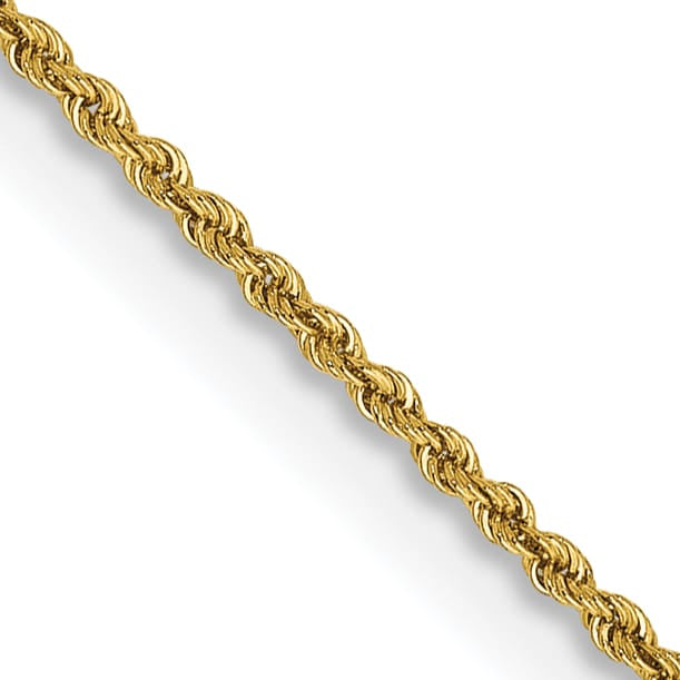 10K Yellow Gold 1.50mm Regular Rope Chain
