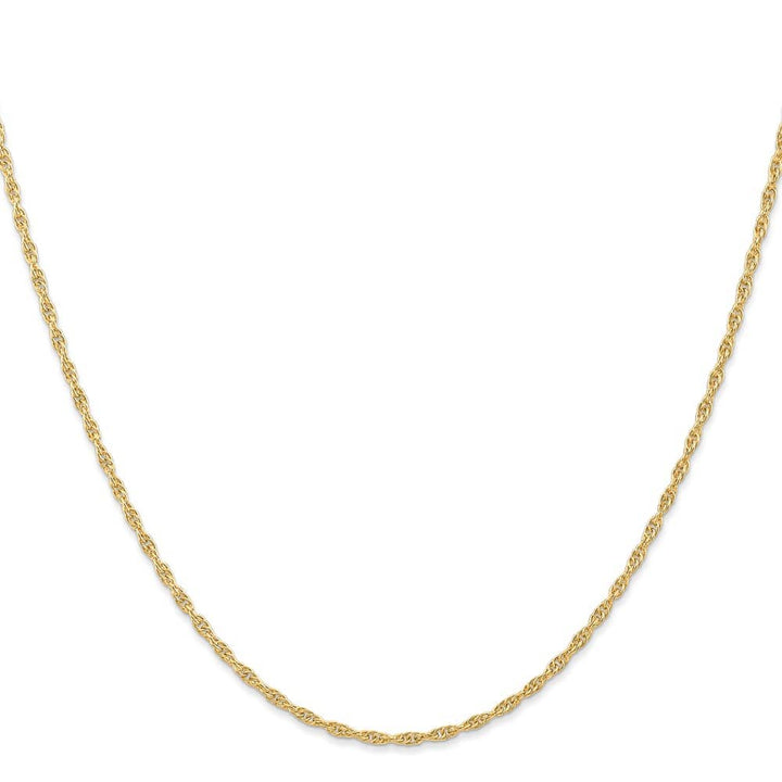 10K Yellow Gold 1.55mm Carded Cable Rope Chain