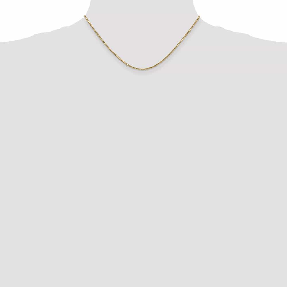10K Yellow Gold 1.5mm Box Chain Size 16