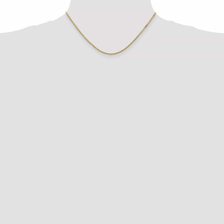 10K Yellow Gold 1.5mm Box Chain Size 16