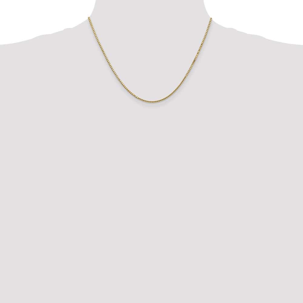 10K Yellow Gold 1.5mm Box Chain Size 18