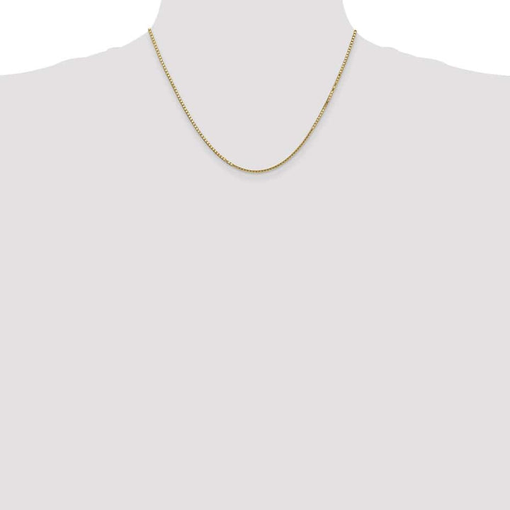10K Yellow Gold 1.5mm Box Chain Size 18