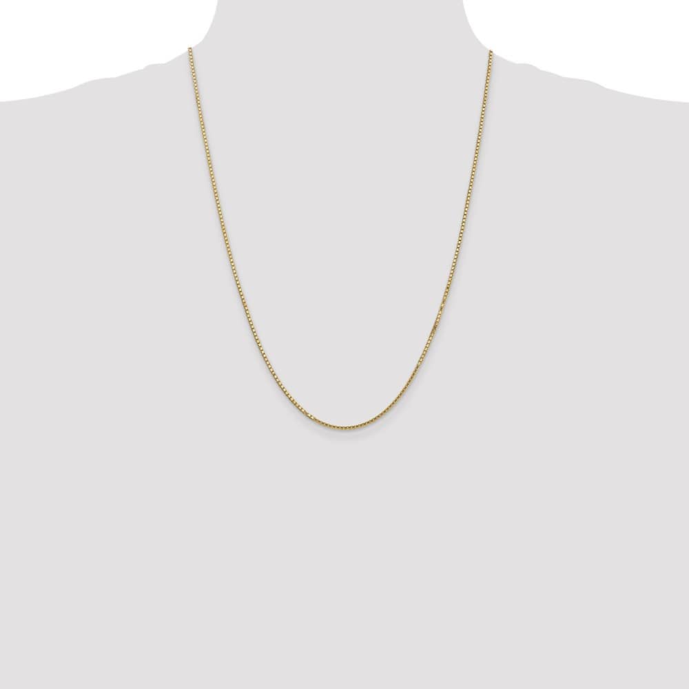 10K Yellow Gold 1.5mm Box Chain Size 24