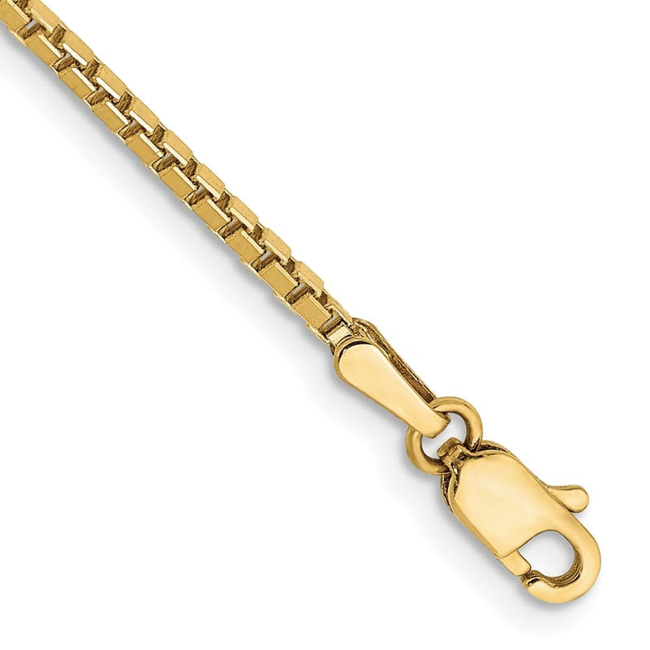 10K Yellow Gold 1.5mm Box Chain Size 7