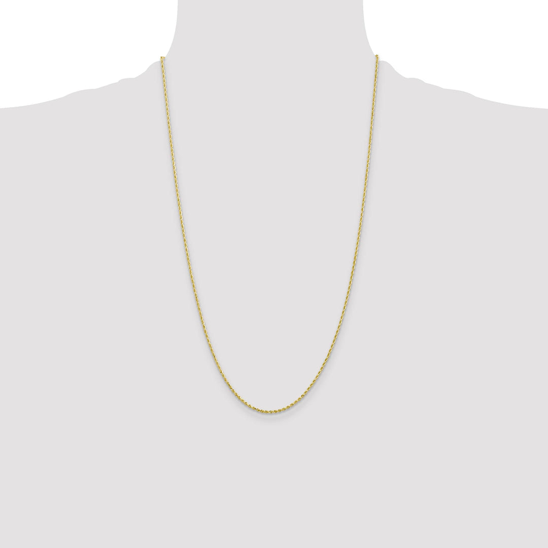 10K Yellow Gold 1.5mm D.C. Rope Chain