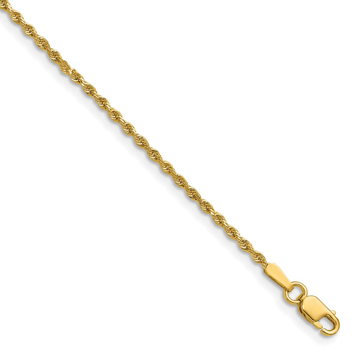 10K Yellow Gold 1.5mm D.C. Rope Chain
