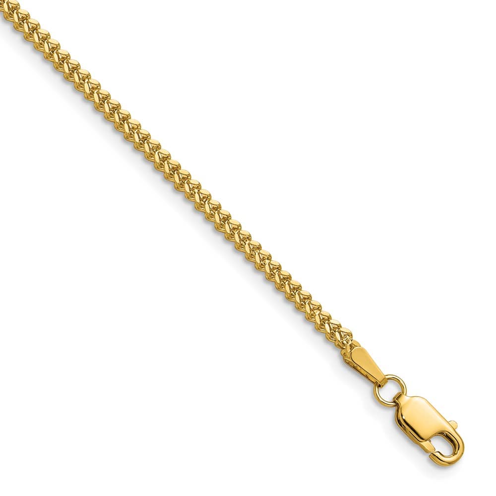 10K Yellow Gold 1.5mm Franco Chain