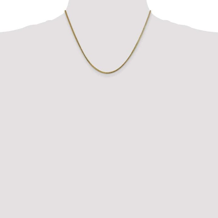 10K Yellow Gold 1.5mm Franco Chain Size 18