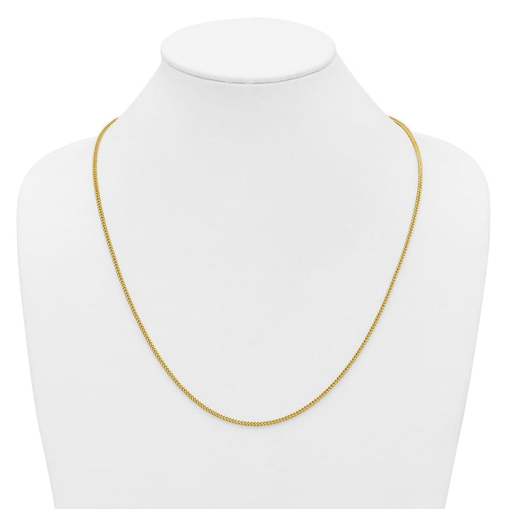 10K Yellow Gold 1.5mm Franco Chain Size 24