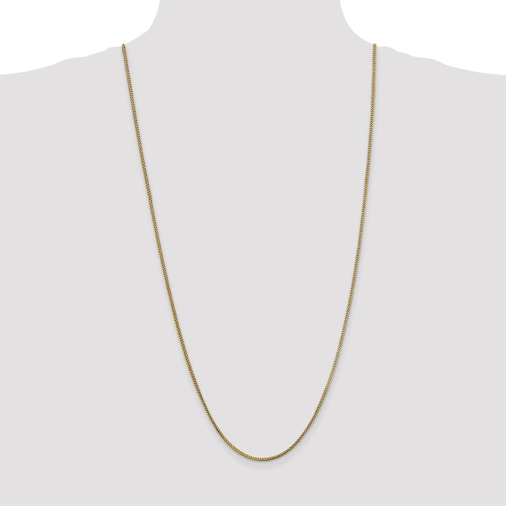 10K Yellow Gold 1.5mm Franco Chain Size 30