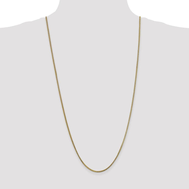 10K Yellow Gold 1.5mm Franco Chain Size 30