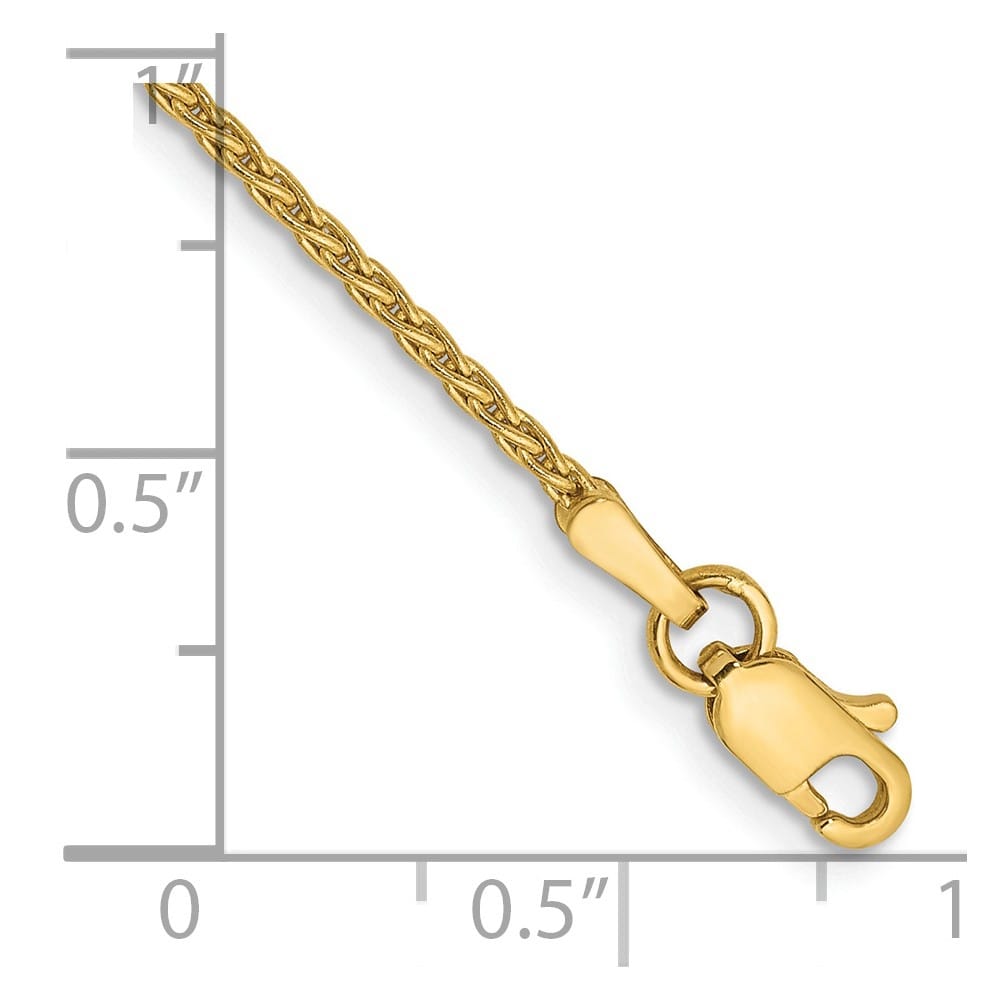 10K Yellow Gold 1.5mm Parisian Wheat Chain
