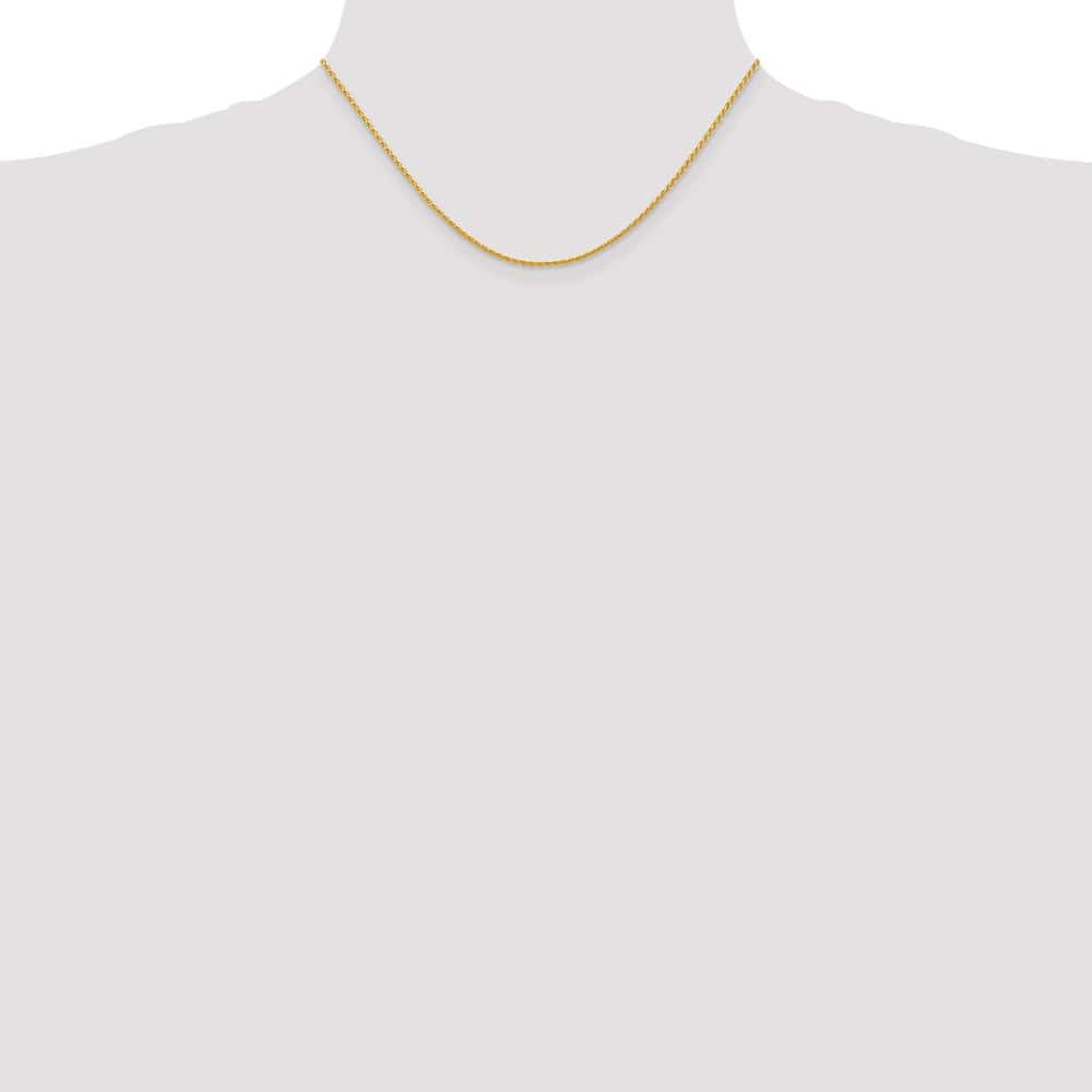 10K Yellow Gold 1.5mm Parisian Wheat Chain Size 16
