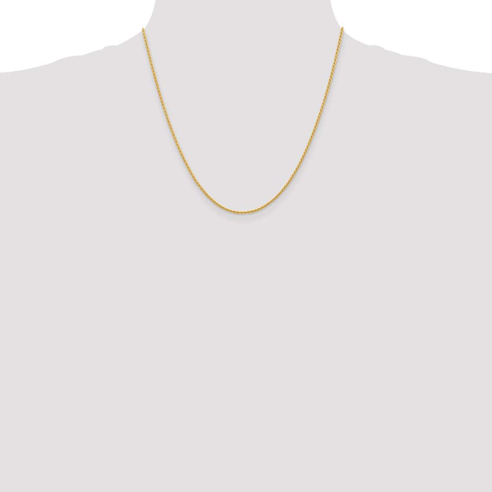 10K Yellow Gold 1.5mm Parisian Wheat Chain Size 20