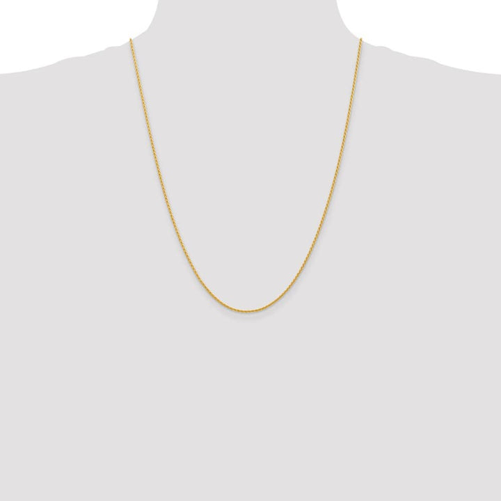 10K Yellow Gold 1.5mm Parisian Wheat Chain Size 24