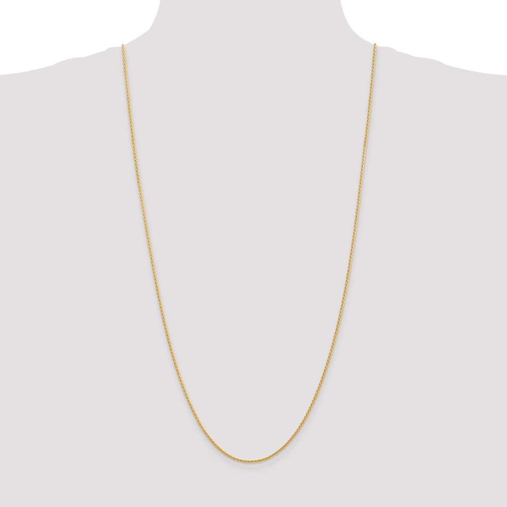 10K Yellow Gold 1.5mm Parisian Wheat Chain Size 30