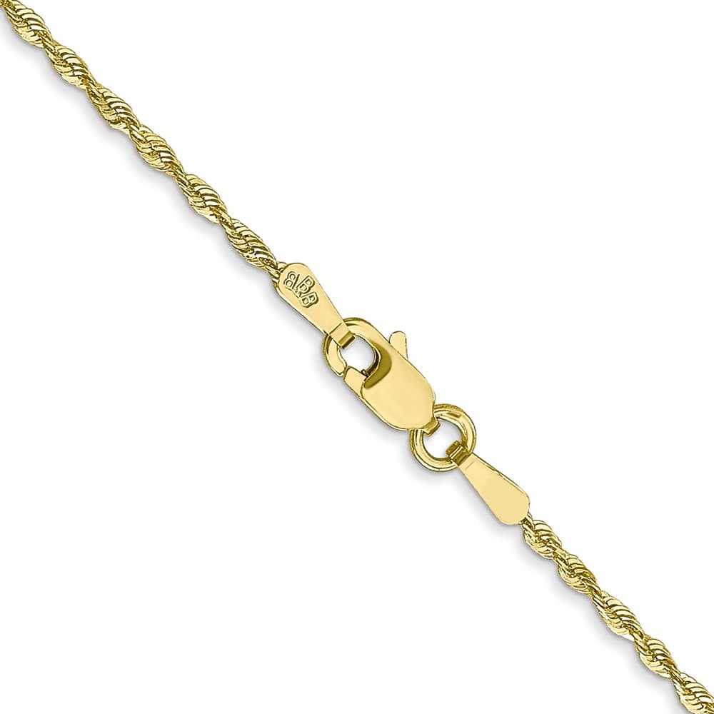 10K Yellow Gold 1.5mm Ultra D.C. Lightweight Rope Chain