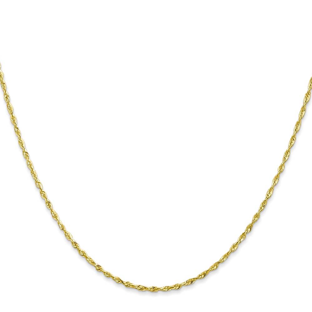 10K Yellow Gold 1.5mm Ultra D.C. Lightweight Rope Chain