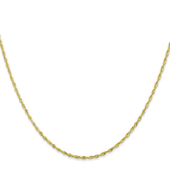 10K Yellow Gold 1.5mm Ultra D.C. Lightweight Rope Chain