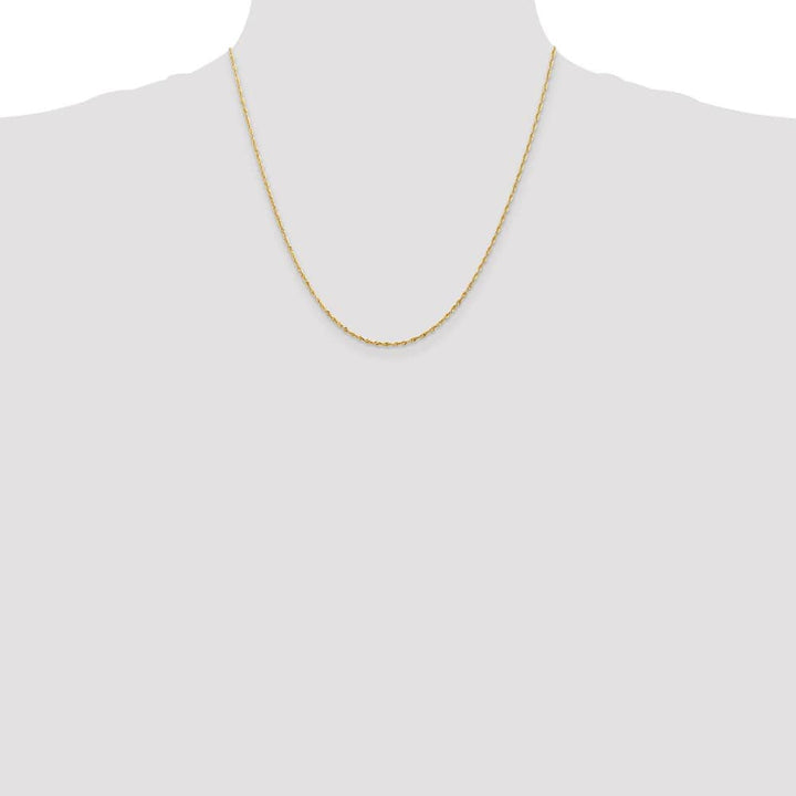 10K Yellow Gold 1.5mm Ultra D.C. Lightweight Rope Chain Size 20