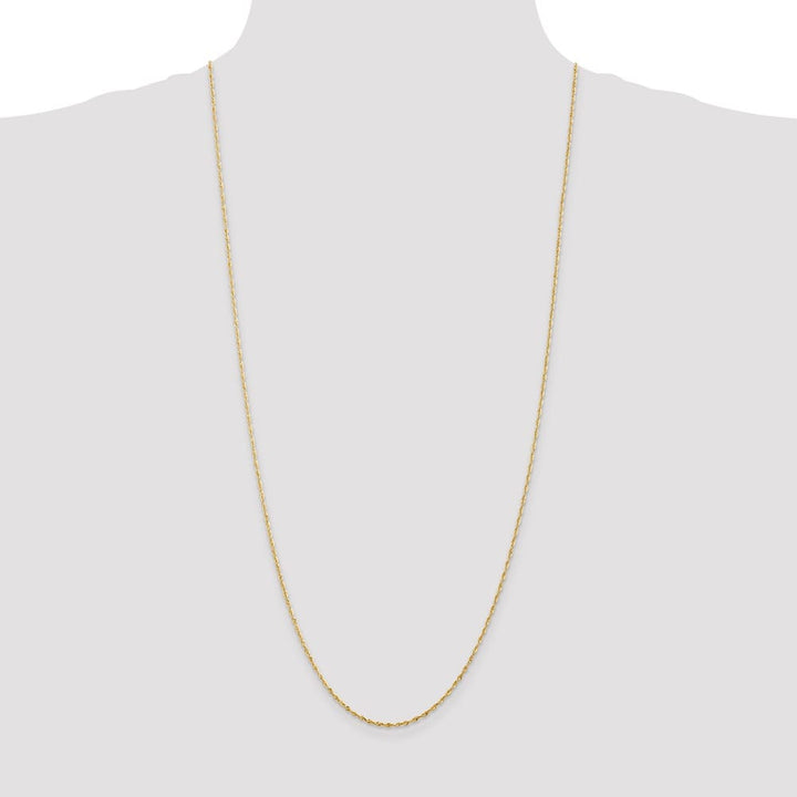 10K Yellow Gold 1.5mm Ultra D.C. Lightweight Rope Chain Size 30