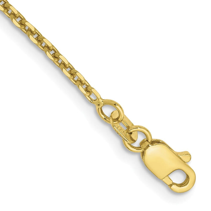 10K Yellow Gold 1.65 mm D.C. Cable Anklet — solid 10K yellow gold, 9 inches long, 1.65 mm wide, lobster clasp, 2.18 g