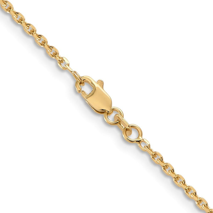 10K Yellow Gold 1.65mm D.C. Cable Chain