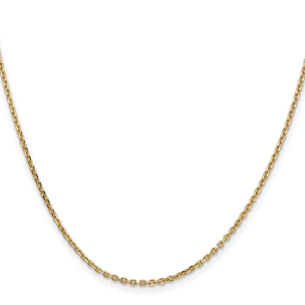 10K Yellow Gold 1.65mm D.C. Cable Chain