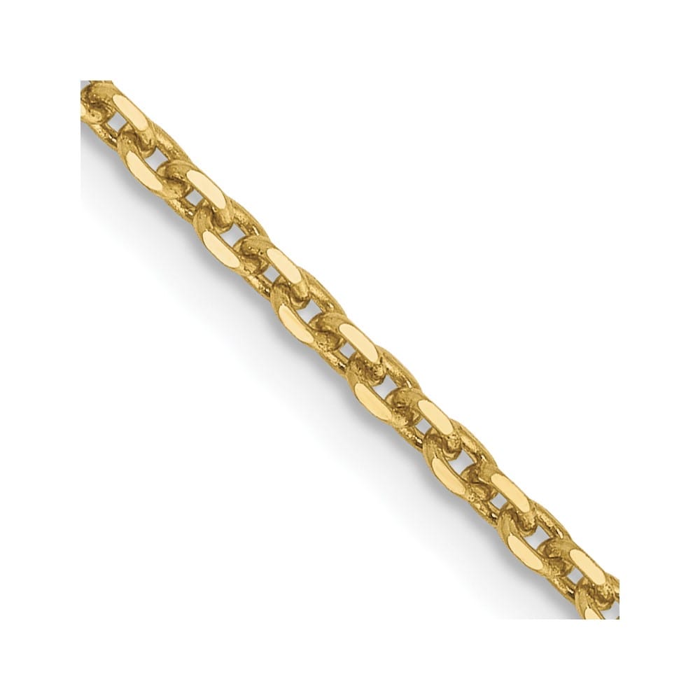 10K Yellow Gold 1.65mm D.C. Cable Chain