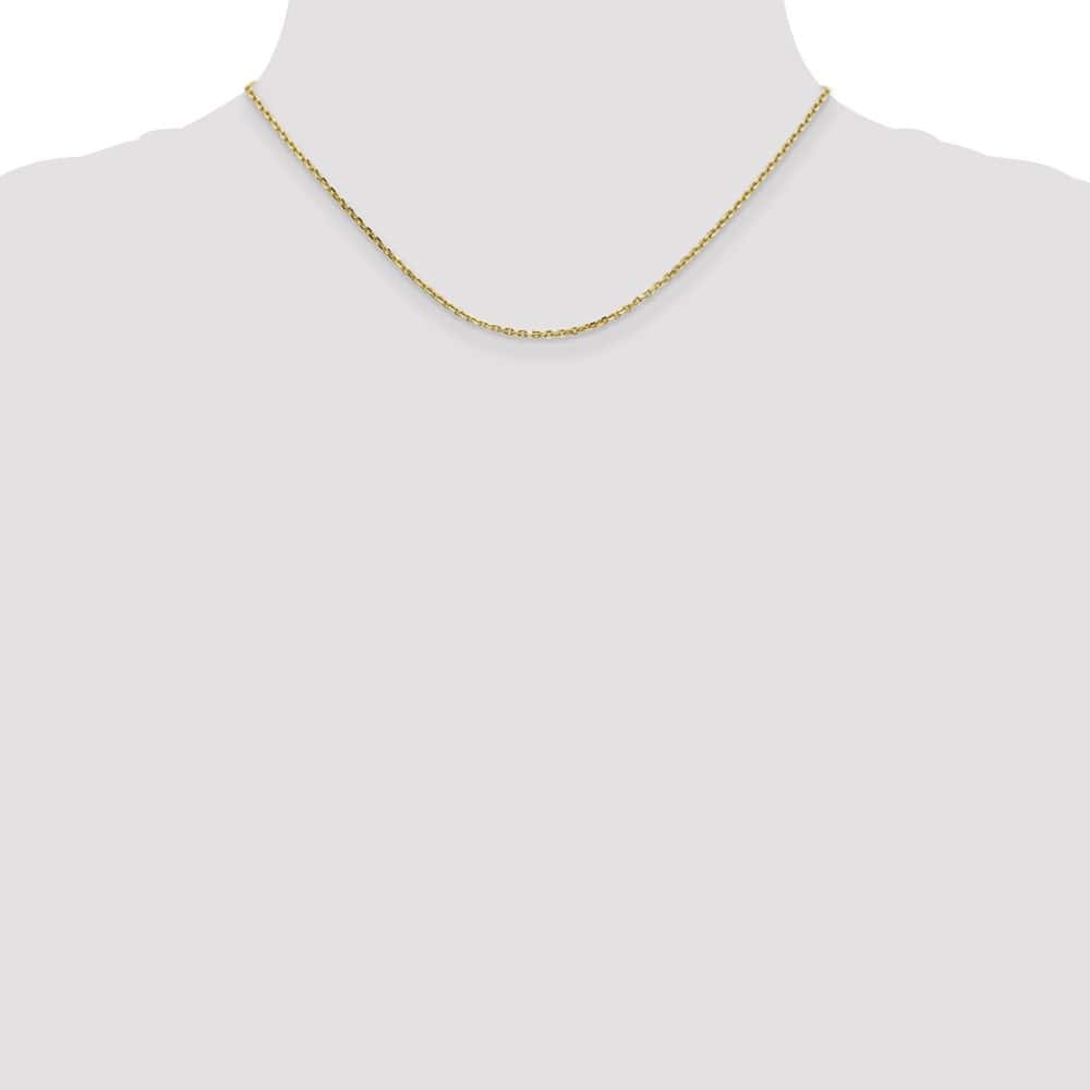 10K Yellow Gold 1.65mm D.C. Cable Chain Size 16