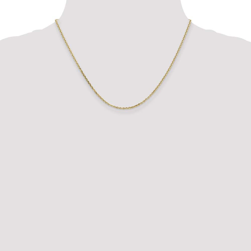 10K Yellow Gold 1.65mm D.C. Cable Chain Size 18