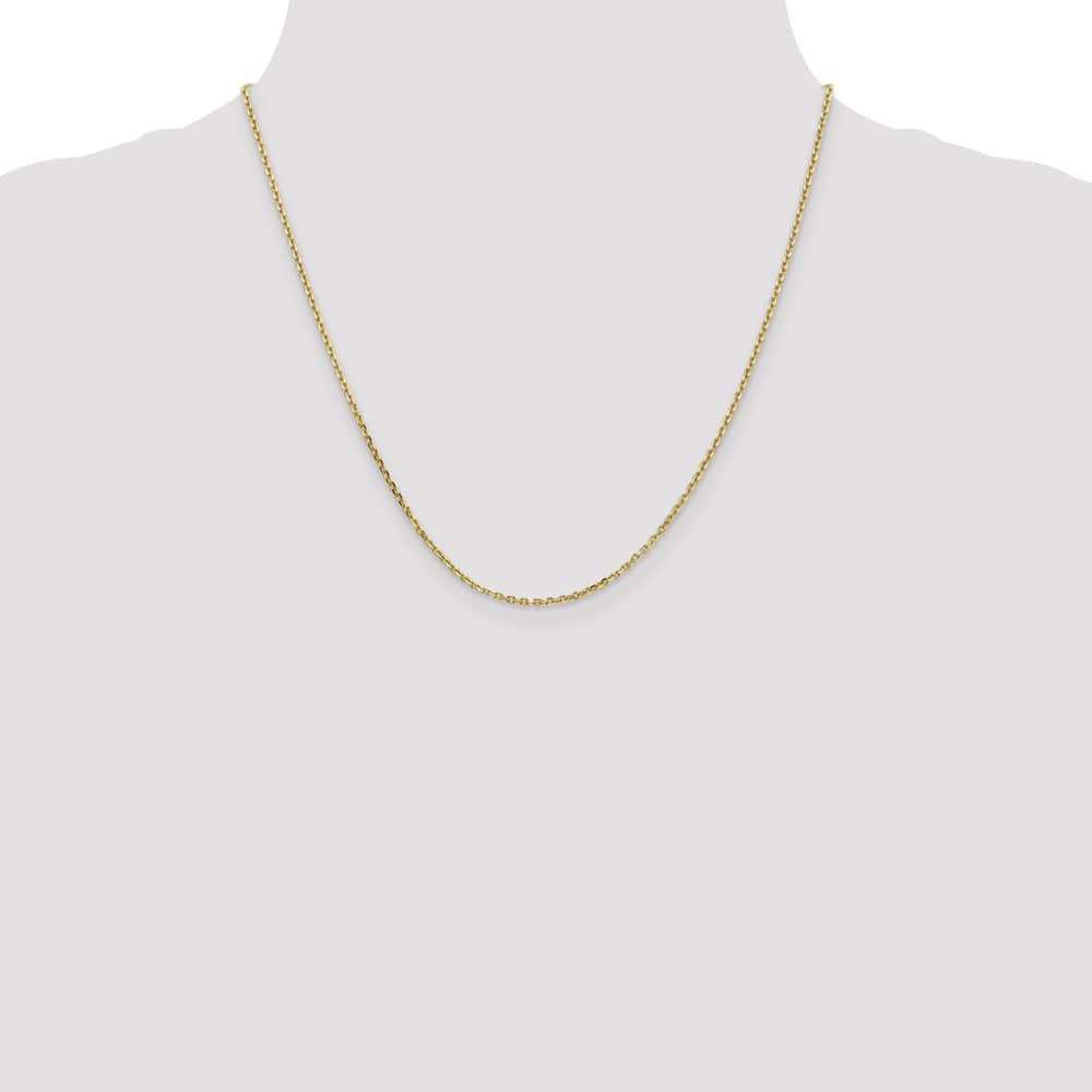 10K Yellow Gold 1.65mm D.C. Cable Chain Size 20