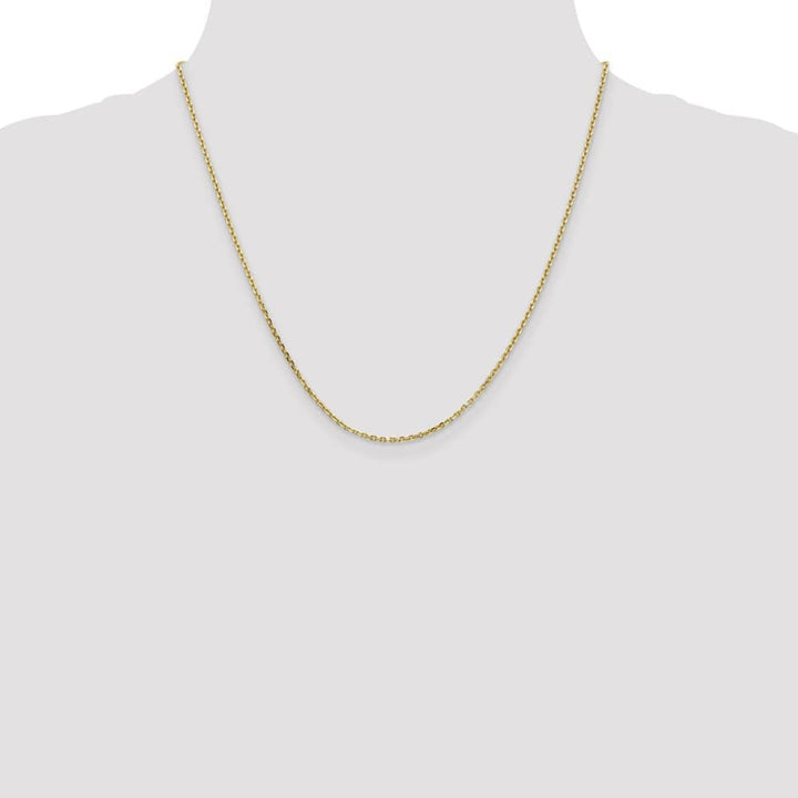 10K Yellow Gold 1.65mm D.C. Cable Chain Size 20