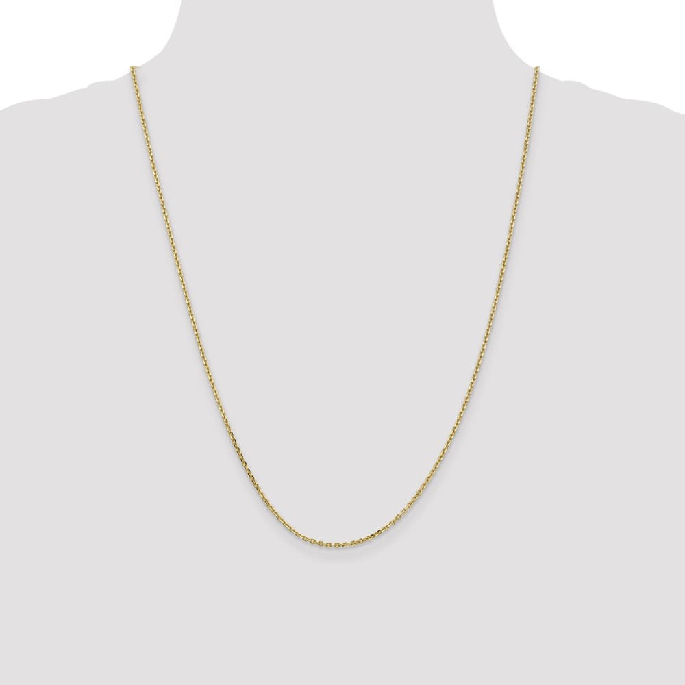10K Yellow Gold 1.65mm D.C. Cable Chain Size 24