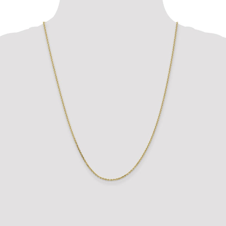 10K Yellow Gold 1.65mm D.C. Cable Chain Size 24