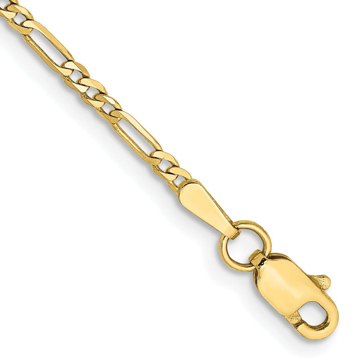 10K Yellow Gold 1.75 mm Figaro Anklet