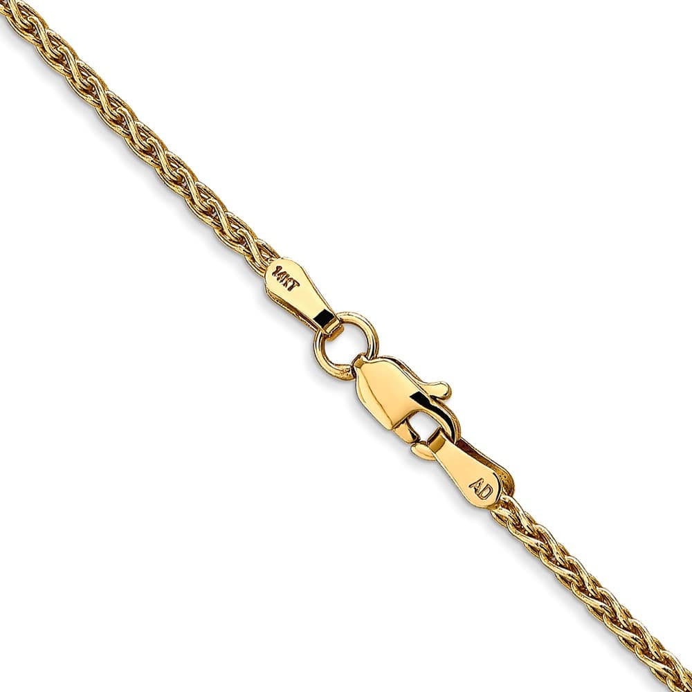 10K Yellow Gold 1.75mm Parisian Wheat Chain