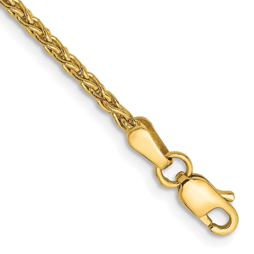 10K Yellow Gold 1.75mm Parisian Wheat Chain Size 7