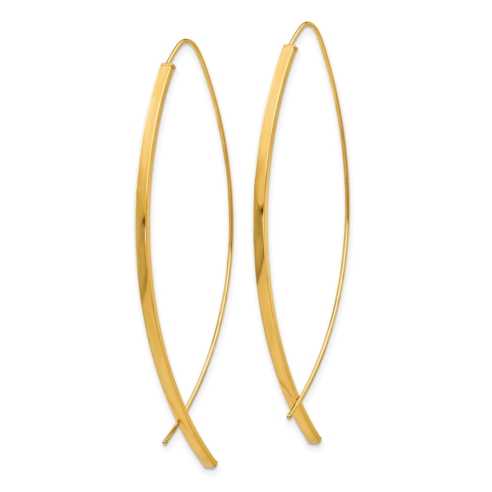 10k Yellow Gold 1.75mm Square Tube Wire Threader Earrings